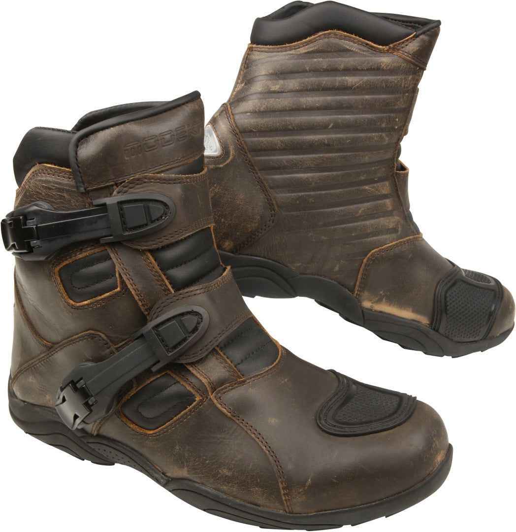 MODEKA バイクブーツ 27-27.5 思い立て ブラウン 新品